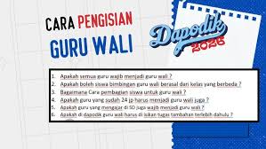 Pengisian Guru Wali di Dapodik Versi 2026