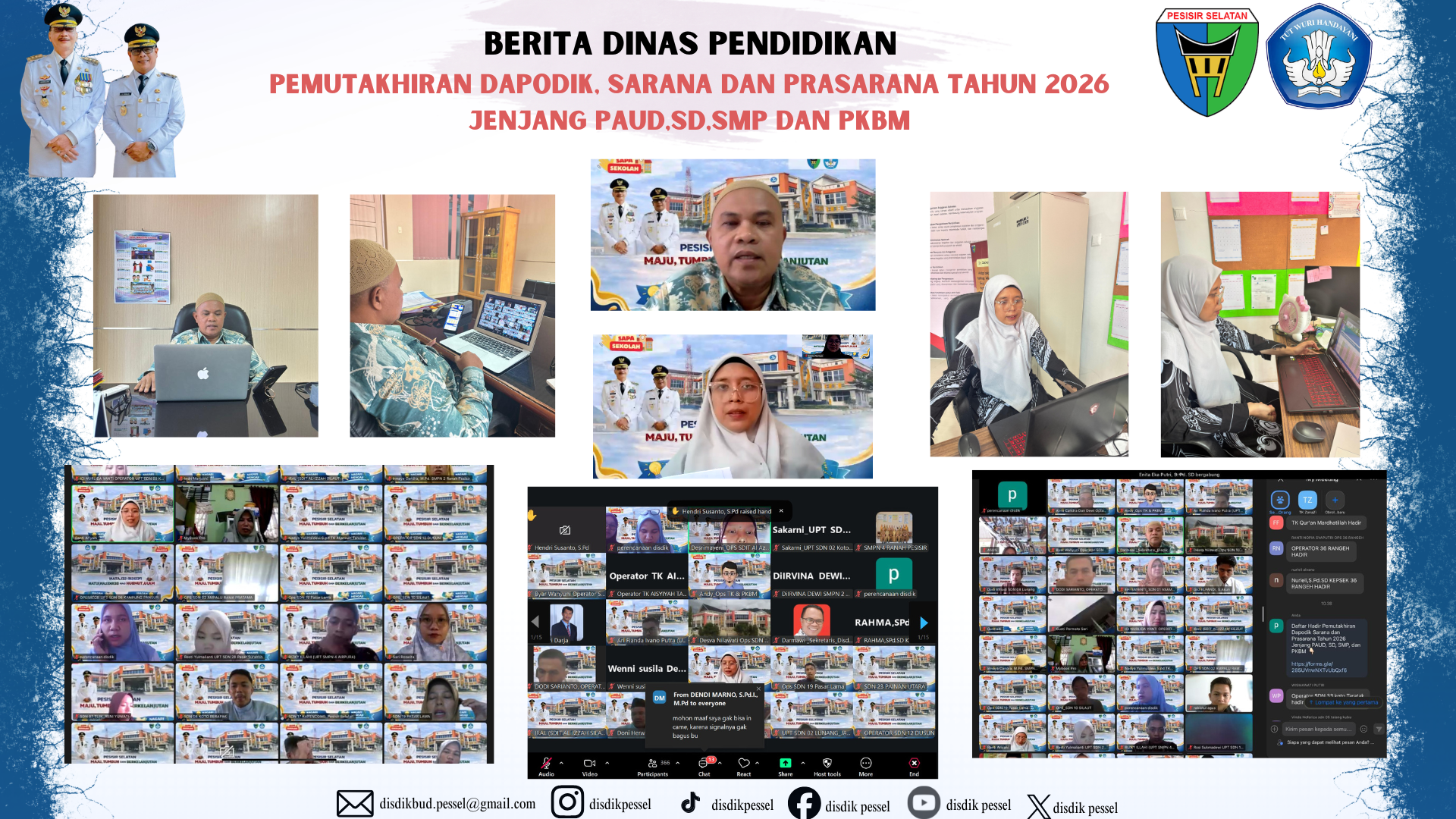 Dinas Pendidikan Pesisir Selatan Perkuat Pemutakhiran Data Dapodik dan Validasi Sarana Prasarana