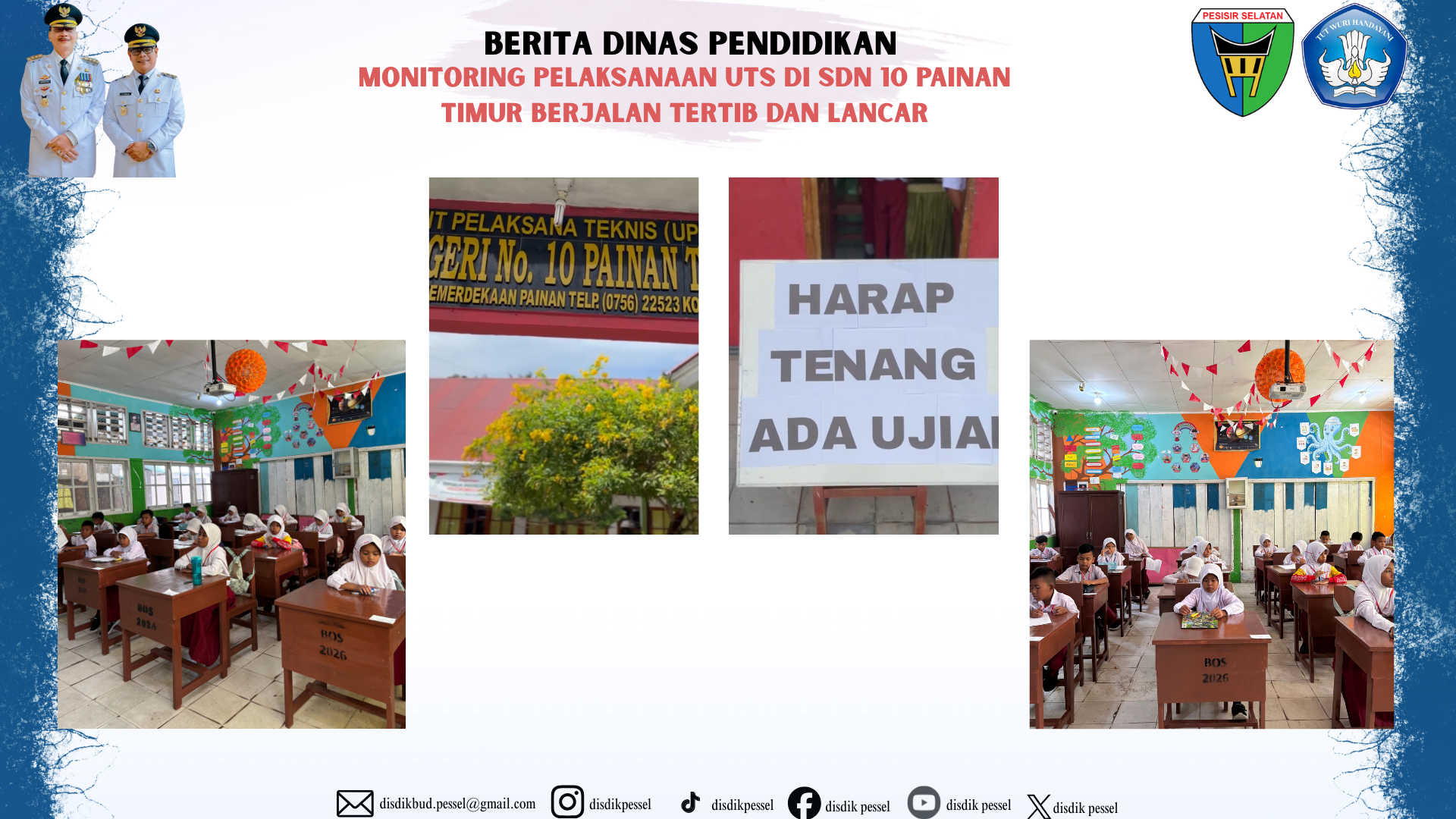 Monitoring Pelaksanaan UTS di SDN 10 Painan Timur Berjalan Tertib dan Lancar