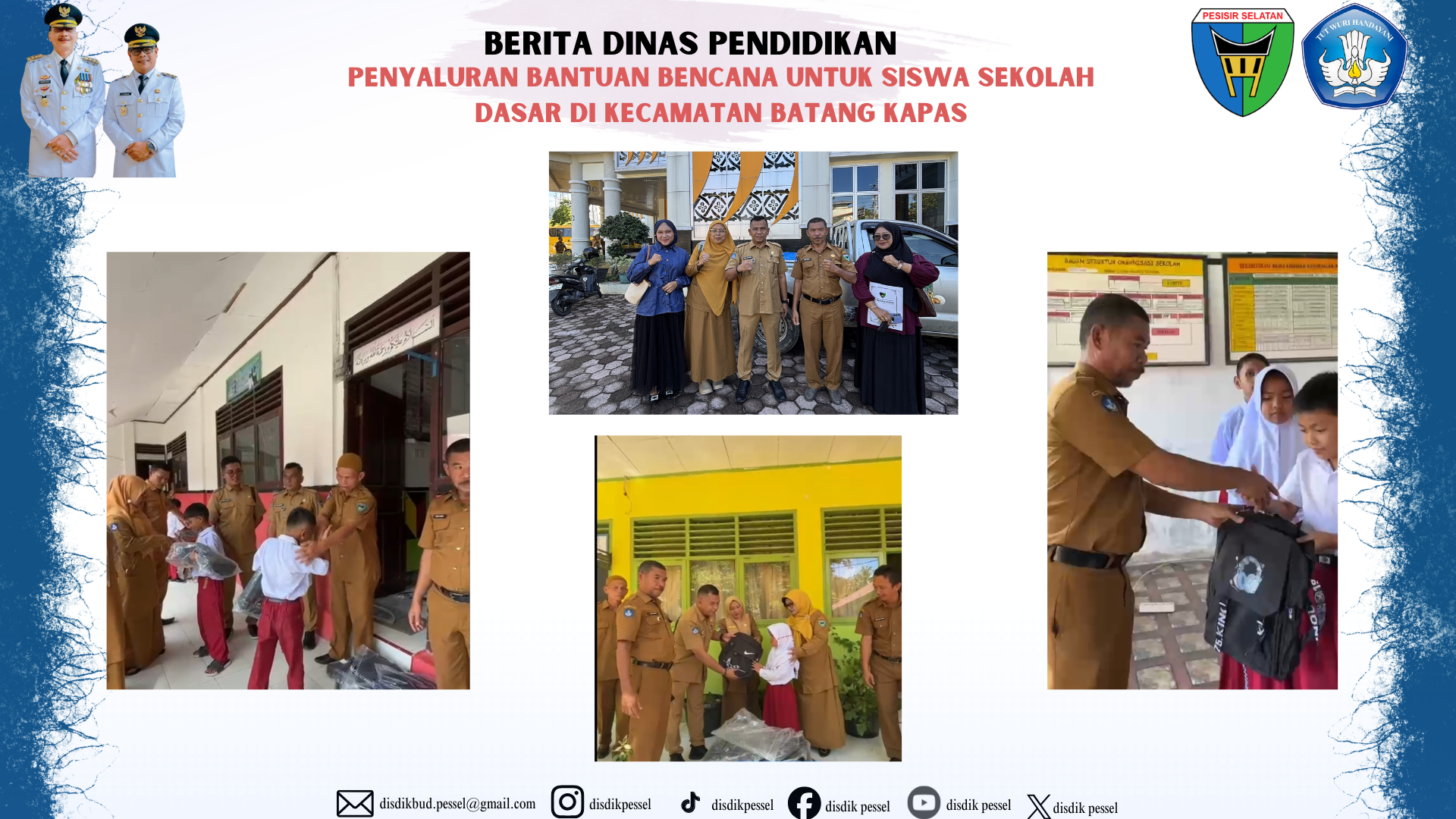 Penyaluran Bantuan Bencana untuk Siswa Sekolah Dasar di Kecamatan Batang kapas