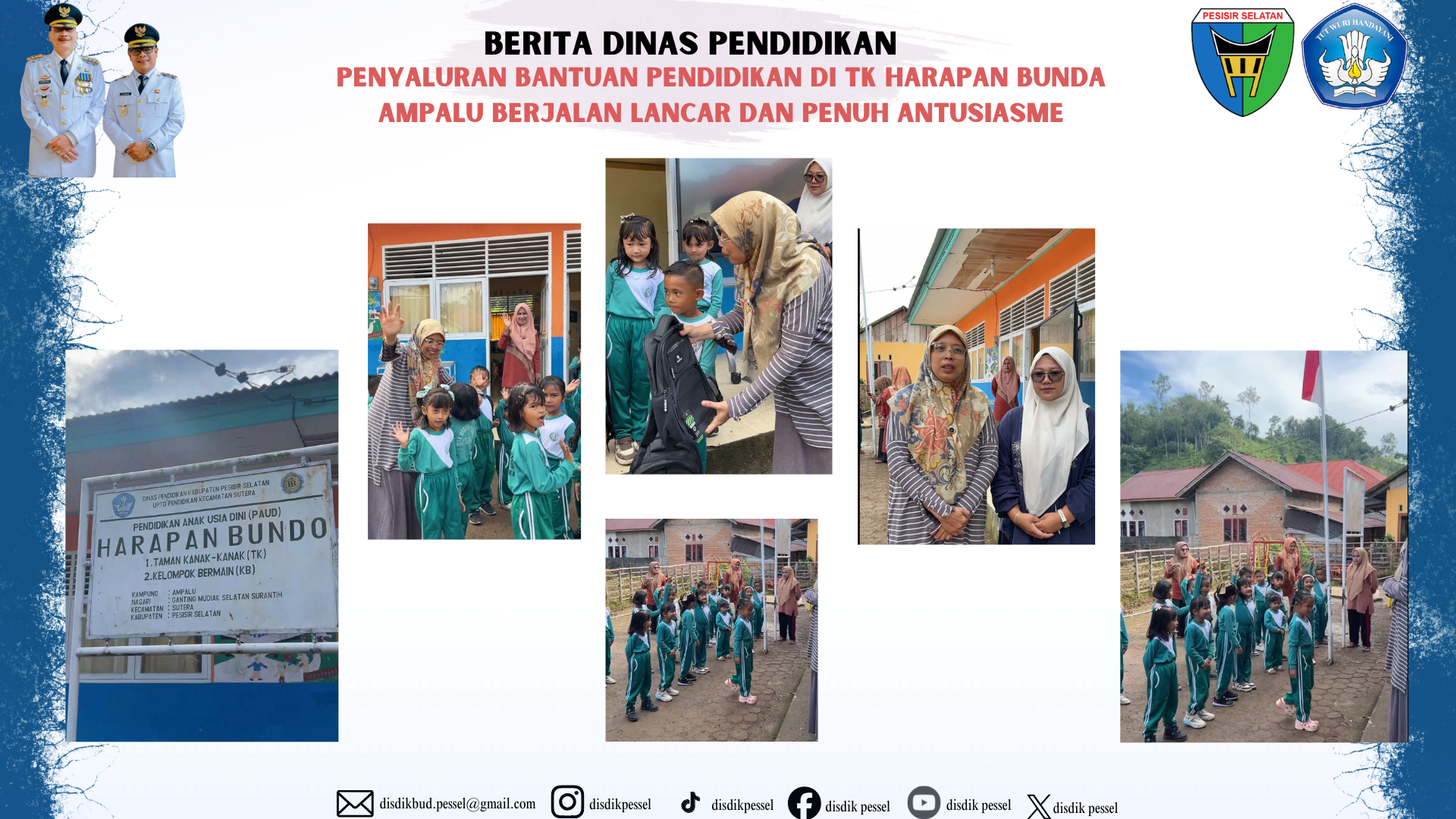 Penyaluran Bantuan Pendidikan di TK Harapan Bunda Ampalu Berjalan Lancar dan Penuh Antusiasme