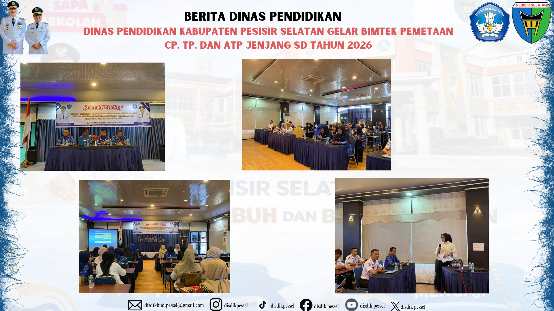 Dinas Pendidikan Kab. Pesisir Selatan Gelar Bimtek Pemetaan CP, TP, dan ATP Jenjang SD Tahun 2026