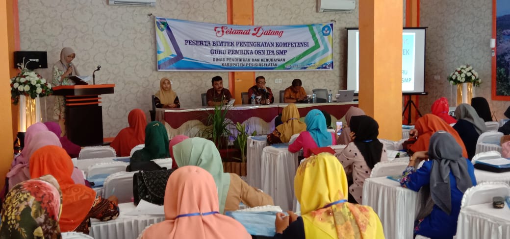 Disdikbud Pessel Selenggarakan Bintek Peningkatan Kompetensi Guru Pembina OSN Mapel IPA