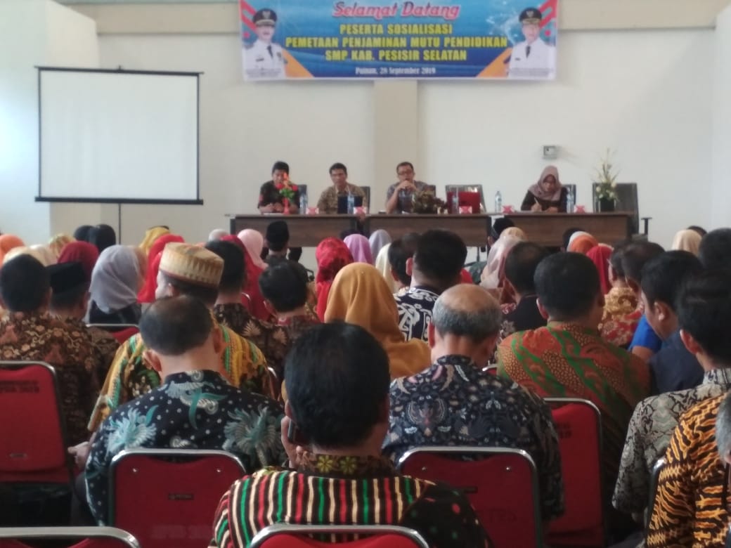 Dalam rangka meningkatkan mutu pendidikan, Disdikbud selenggarakan Sosialisasi PMP Tahun 2019