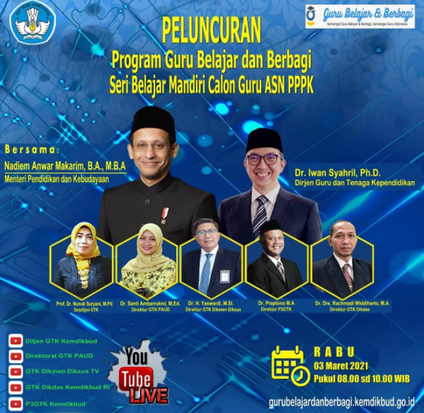 Peluncuran Program Guru Belajar dan Berbagi Seri Belajar Mandiri Calon Guru ASN PPPK