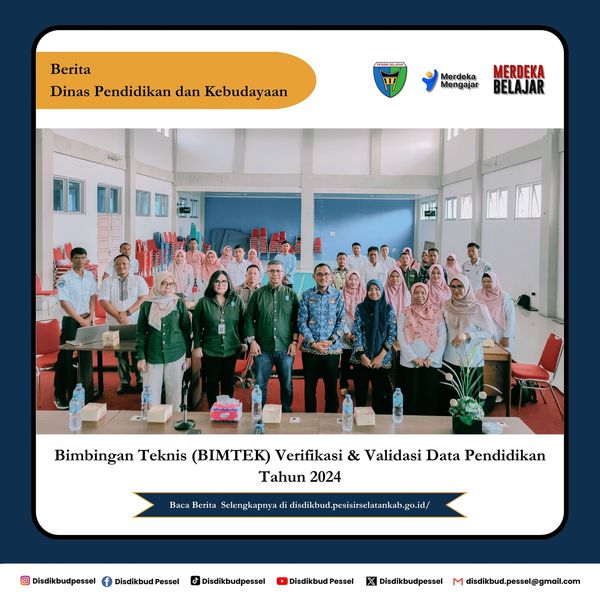 Pusdatin gelar Bimtek Verval Data Pendidikan 2024 di Kabupaten Pesisir Selatan